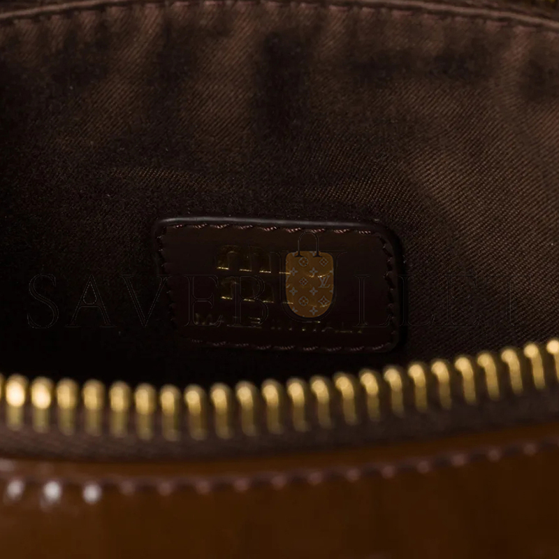 MIU MIU NAPLAK PATENE LEATHER POUCH 5NE841 (18.5*14*10cm)